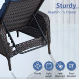 Outdoor 2 Peice Rattan Lounge Chaise
