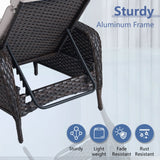 Outdoor 2 Peice Rattan Lounge Chaise