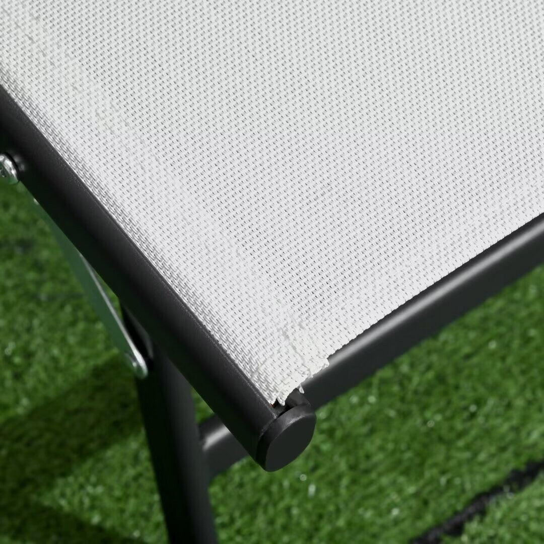 Outdoor 2 Piece Lounge Chair with Wheels,with 5 Adjustable Positions - 65.25"*27.25"*41.25"