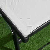 Outdoor 2 Piece Lounge Chair with Wheels,with 5 Adjustable Positions - 65.25"*27.25"*41.25"
