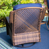 Outdoor 3-Pieces Clarese Rattan Wicker Swivel Rocking Conversation Chair Set by Havenside Home