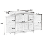 Outdoor 39" Potting Bench Table, Rustic Garden Workstation Storage Cabinet Garden Shed with 2-Tier Shelves and Side Hook