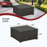 Outdoor 4-Piece Rattan Sectional Sofa Sets