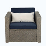 Outdoor 4-Piece Rattan Sectional Sofa Sets
