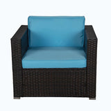 Outdoor 4-Piece Rattan Sectional Sofa Sets