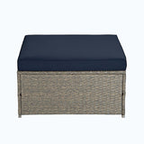 Outdoor 4-Piece Rattan Sectional Sofa Sets