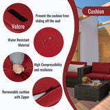 Outdoor 4-Piece Rattan Sectional Sofa Sets