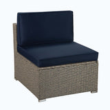 Outdoor 4-Piece Rattan Sectional Sofa Sets