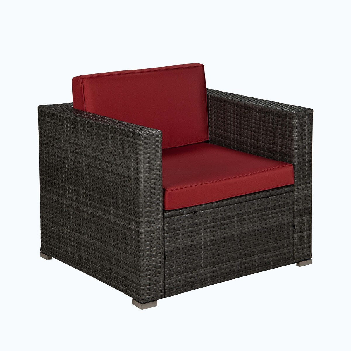 Outdoor 4-Piece Rattan Sectional Sofa Sets