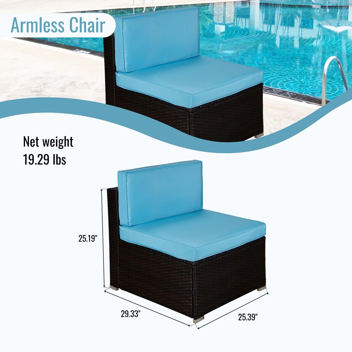 Outdoor 4-Piece Rattan Sectional Sofa Sets