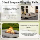 Outdoor 41 Inch Propane Gas Fire Pit Table