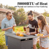 Outdoor 41 Inch Propane Gas Fire Pit Table
