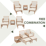 Outdoor 5-Piece Rattan Conversation Set with Cushion