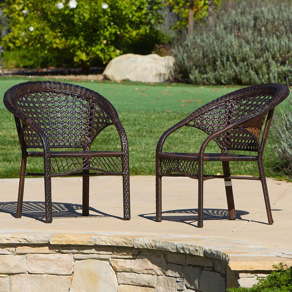 Outdoor 5-piece Wicker Dining Bistro Table Set by Christopher Knight Home