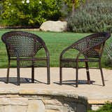 Outdoor 5-piece Wicker Dining Bistro Table Set by Christopher Knight Home