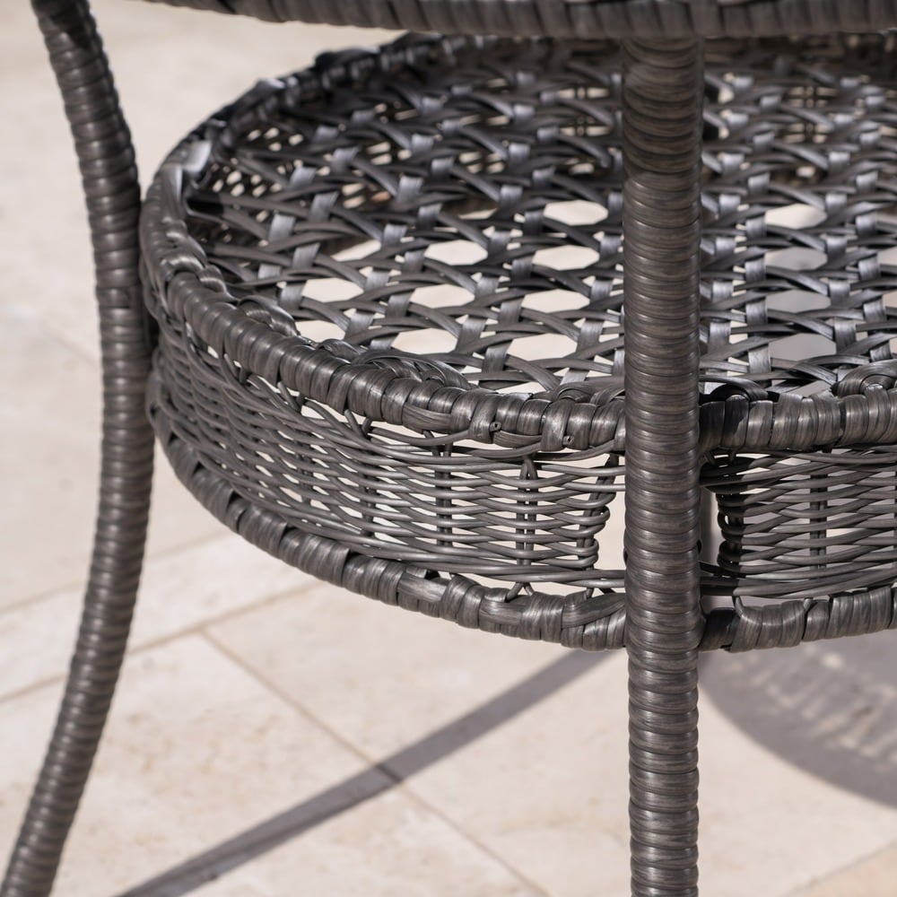 Outdoor 5-piece Wicker Dining Bistro Table Set by Christopher Knight Home