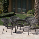 Outdoor 5-piece Wicker Dining Bistro Table Set by Christopher Knight Home