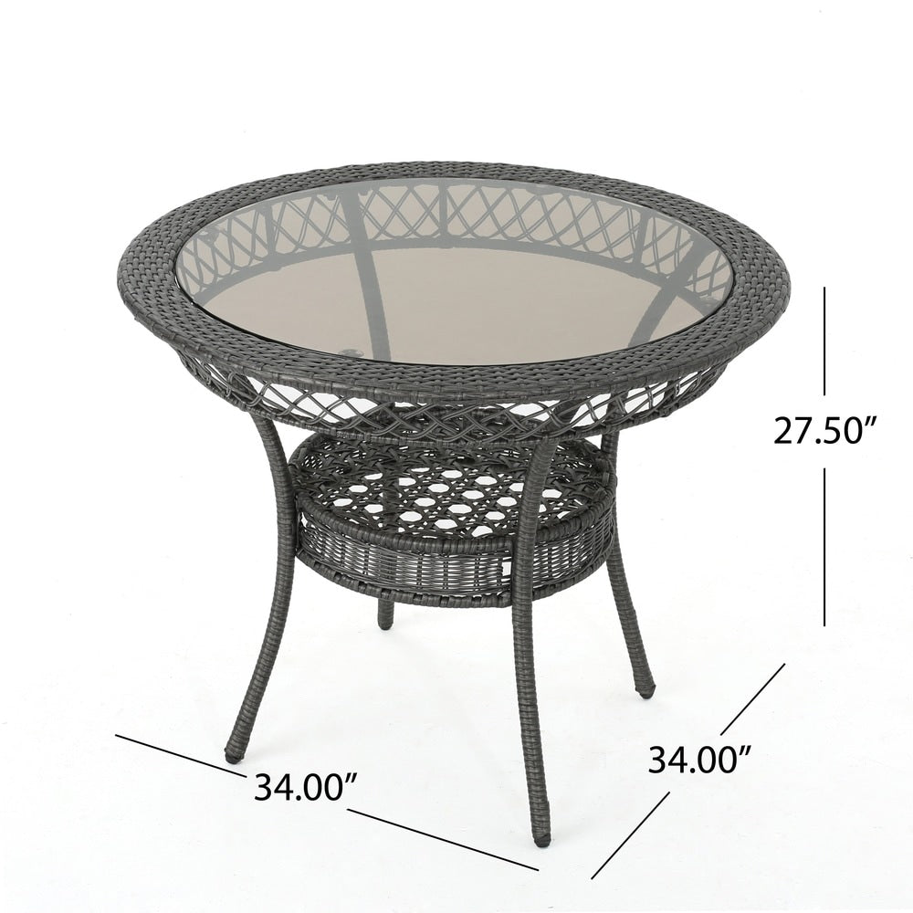 Outdoor 5-piece Wicker Dining Bistro Table Set by Christopher Knight Home