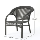 Outdoor 5-piece Wicker Dining Bistro Table Set by Christopher Knight Home