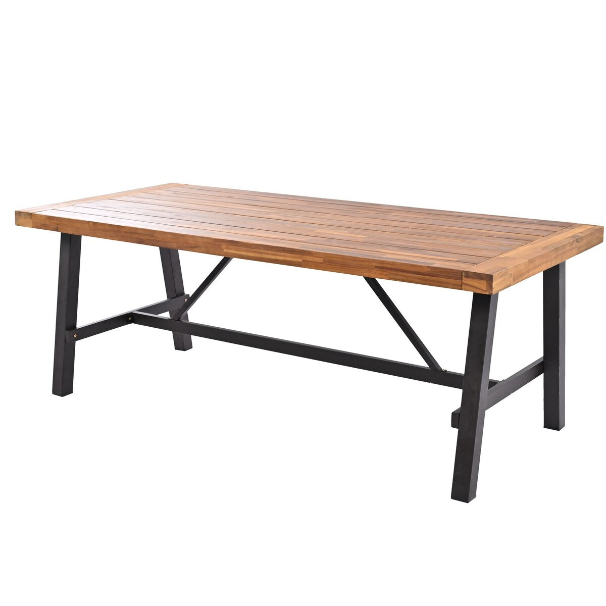 Outdoor Acacia Wood 6-Pieces Wood Dining Table Set w/ 4 Chairs & Bench