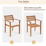Outdoor Acacia Wood 6-Pieces Wood Dining Table Set w/ 4 Chairs & Bench