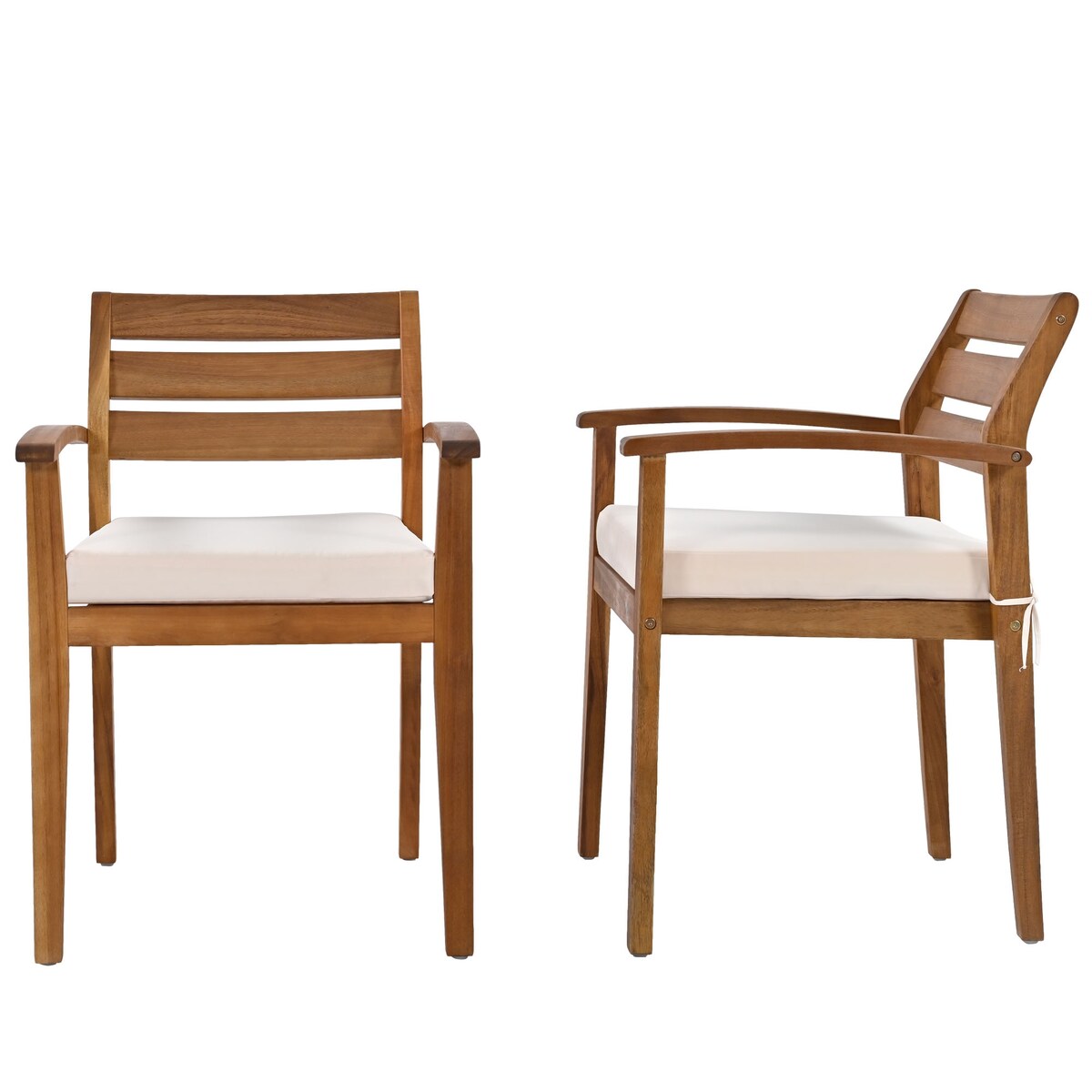 Outdoor Acacia Wood 6-Pieces Wood Dining Table Set w/ 4 Chairs & Bench