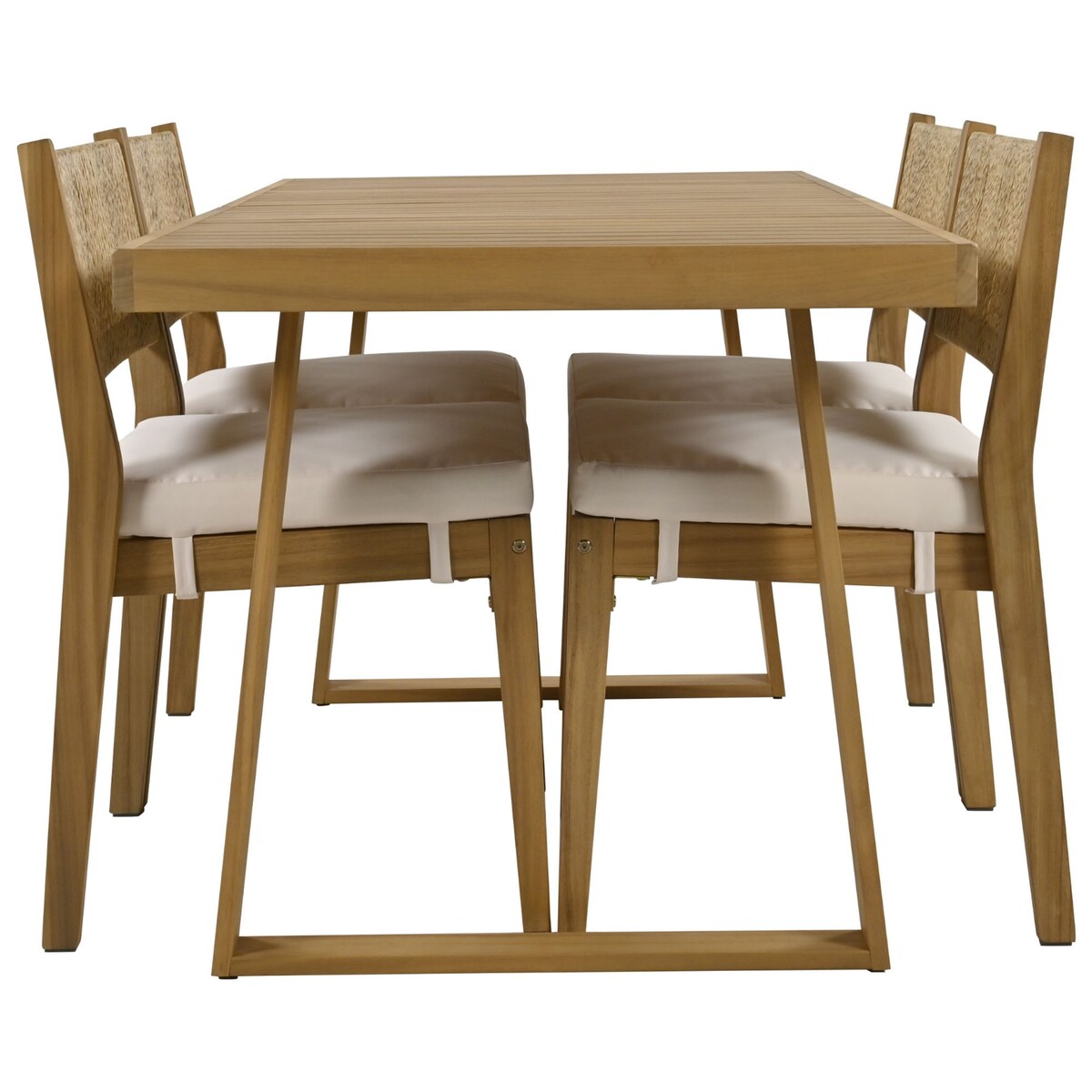 Outdoor Acacia Wood Dining Table and Chairs Set