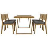 Outdoor Acacia Wood Dining Table and Chairs Set