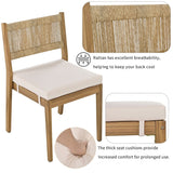 Outdoor Acacia Wood Dining Table and Chairs Set