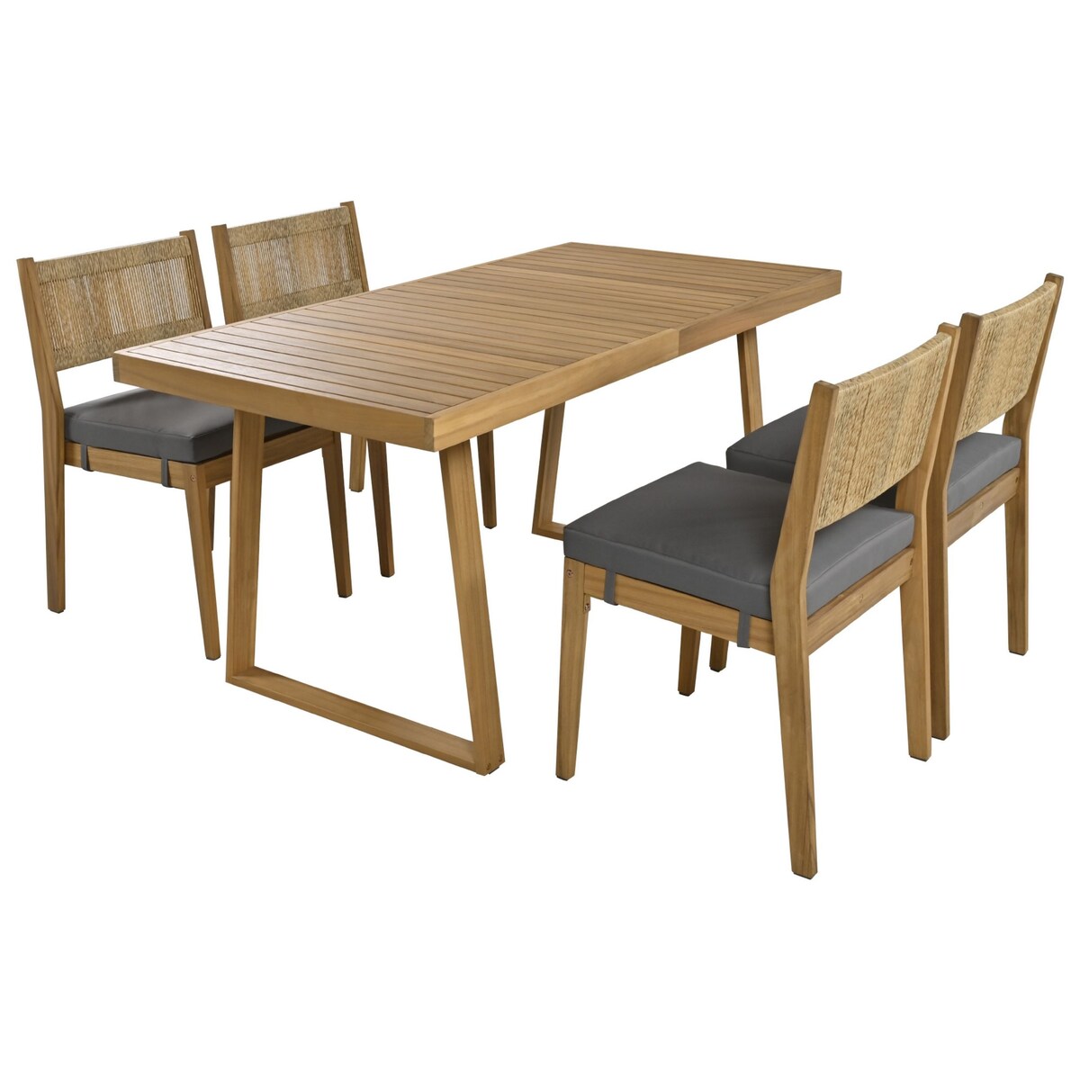 Outdoor Acacia Wood Dining Table and Chairs Set