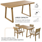 Outdoor Acacia Wood Dining Table and Chairs Set