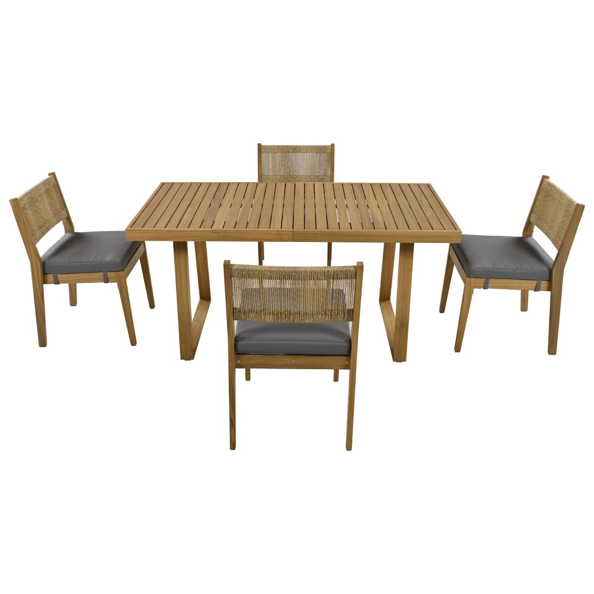 Outdoor Acacia Wood Dining Table and Chairs Set