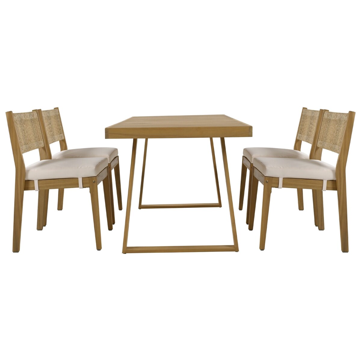 Outdoor Acacia Wood Dining Table and Chairs Set