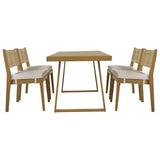 Outdoor Acacia Wood Dining Table and Chairs Set
