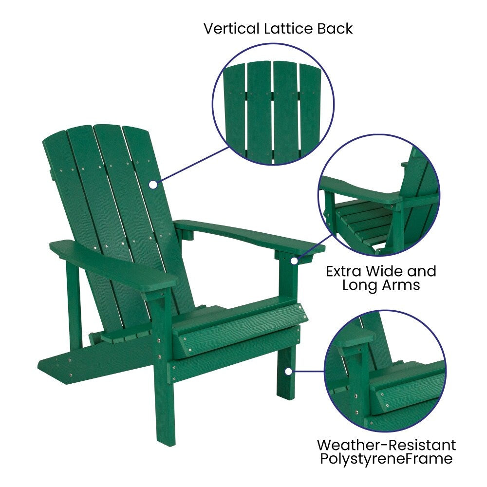 Outdoor All-Weather Poly Resin Wood Adirondack Chair