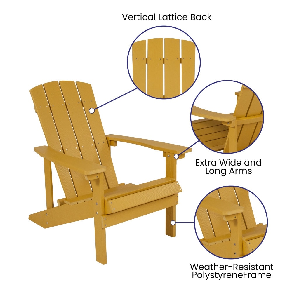 Outdoor All-Weather Poly Resin Wood Adirondack Chair