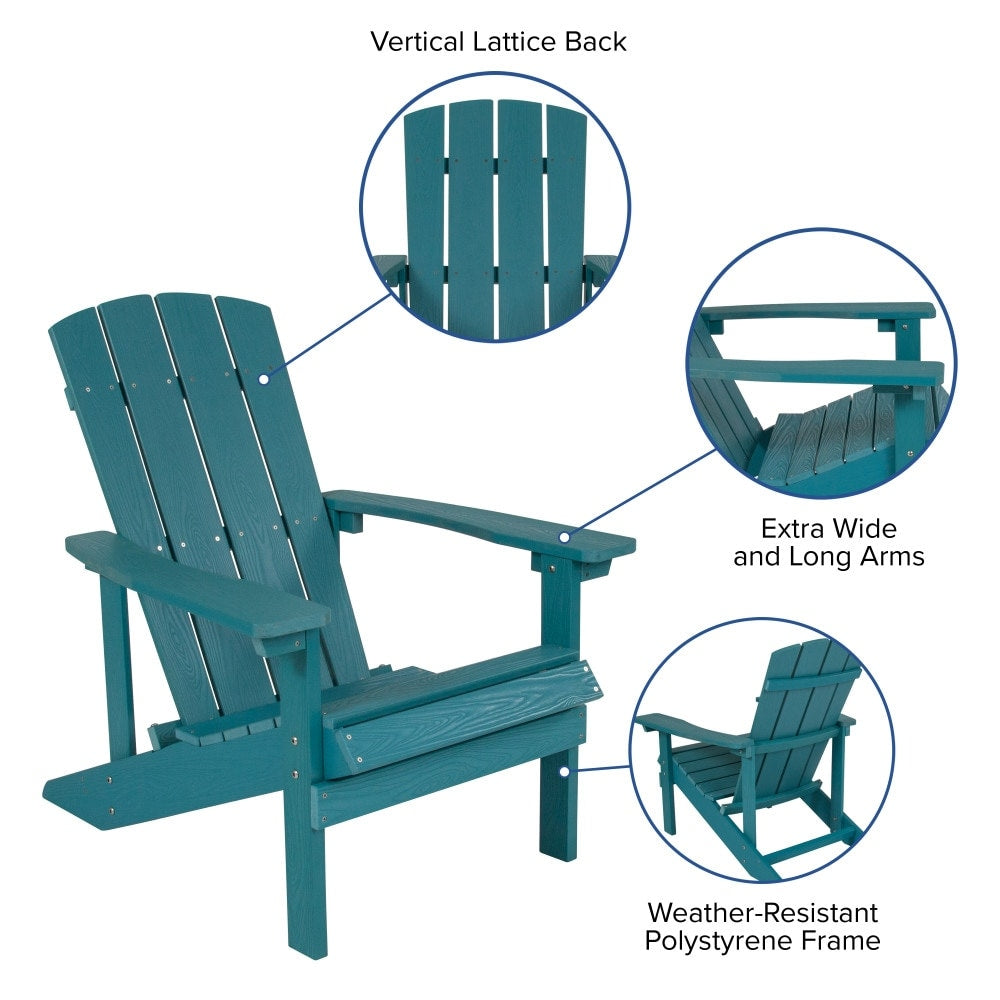 Outdoor All-Weather Poly Resin Wood Adirondack Chair