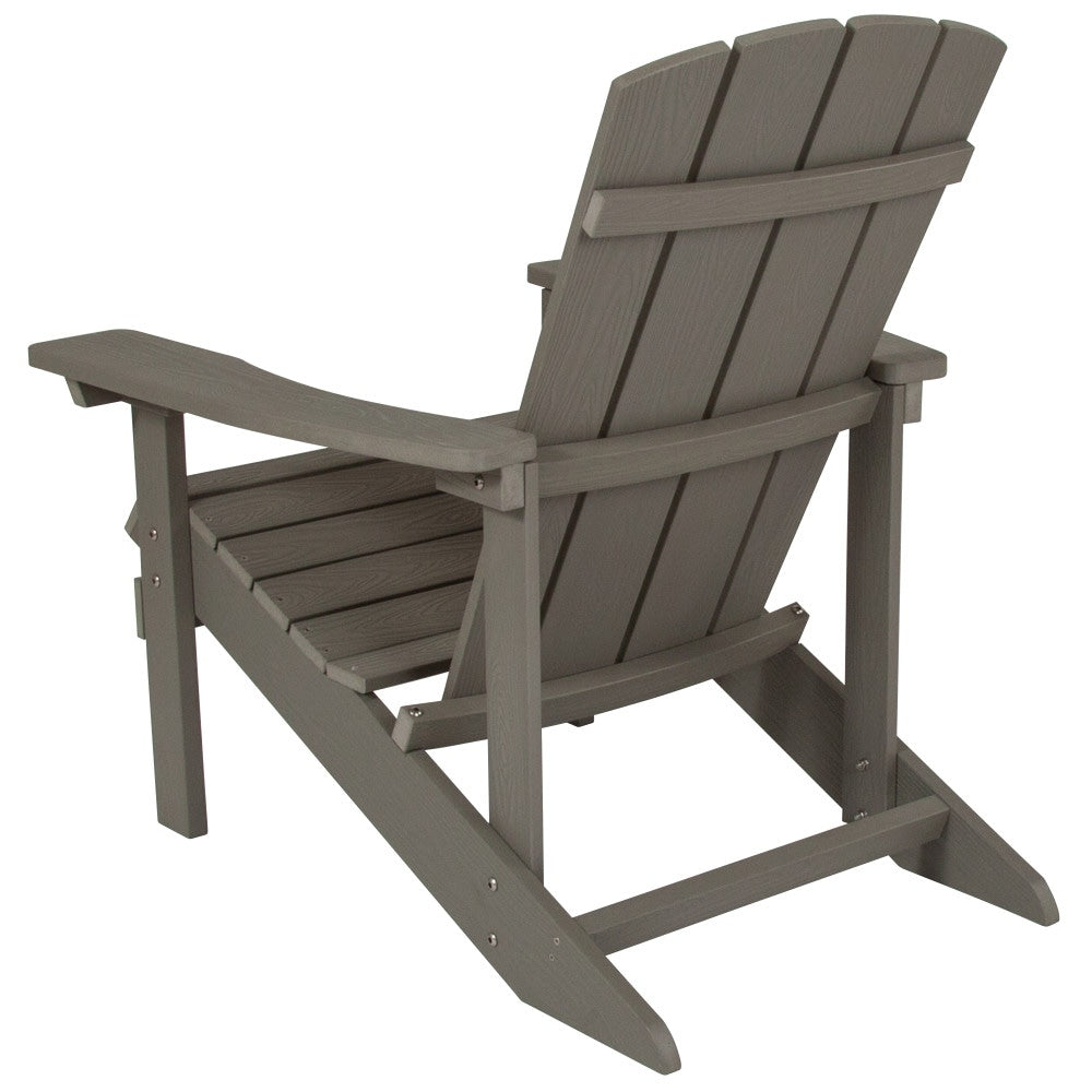 Outdoor All-Weather Poly Resin Wood Adirondack Chair