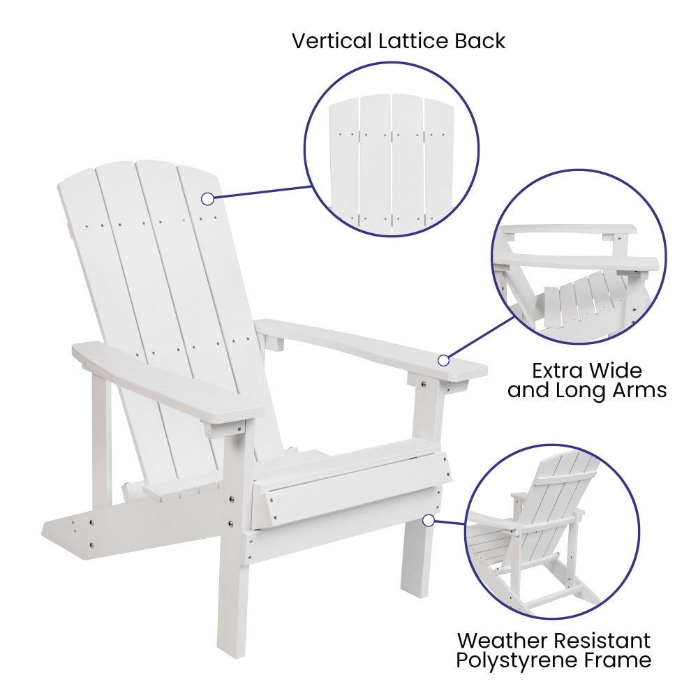 Outdoor All-Weather Poly Resin Wood Adirondack Chair