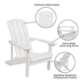 Outdoor All-Weather Poly Resin Wood Adirondack Chair