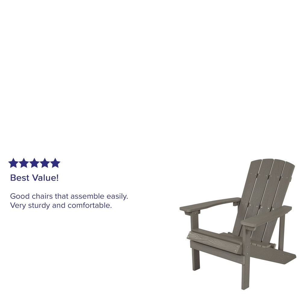 Outdoor All-Weather Poly Resin Wood Adirondack Chair