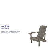 Outdoor All-Weather Poly Resin Wood Adirondack Chair