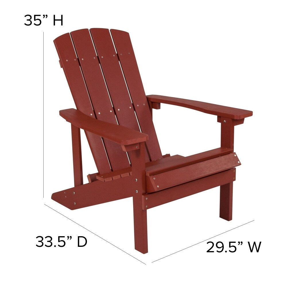 Outdoor All-Weather Poly Resin Wood Adirondack Chair