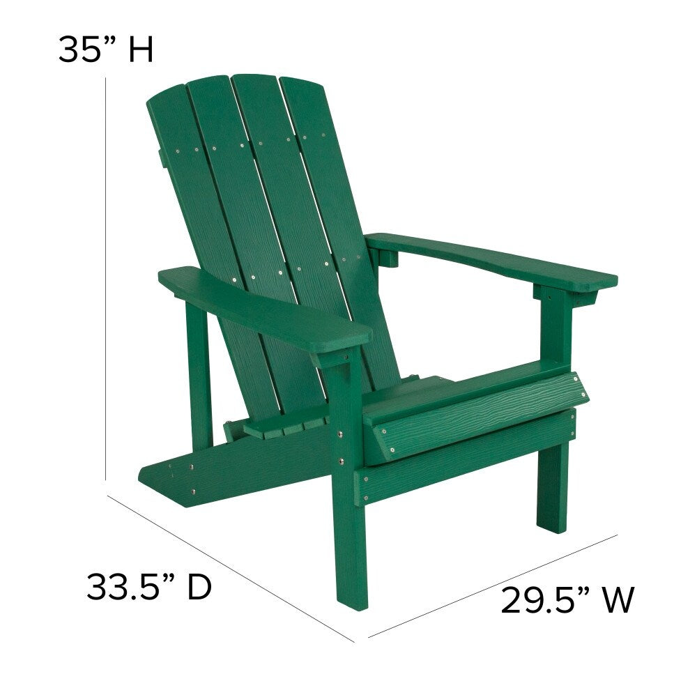Outdoor All-Weather Poly Resin Wood Adirondack Chair