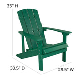 Outdoor All-Weather Poly Resin Wood Adirondack Chair