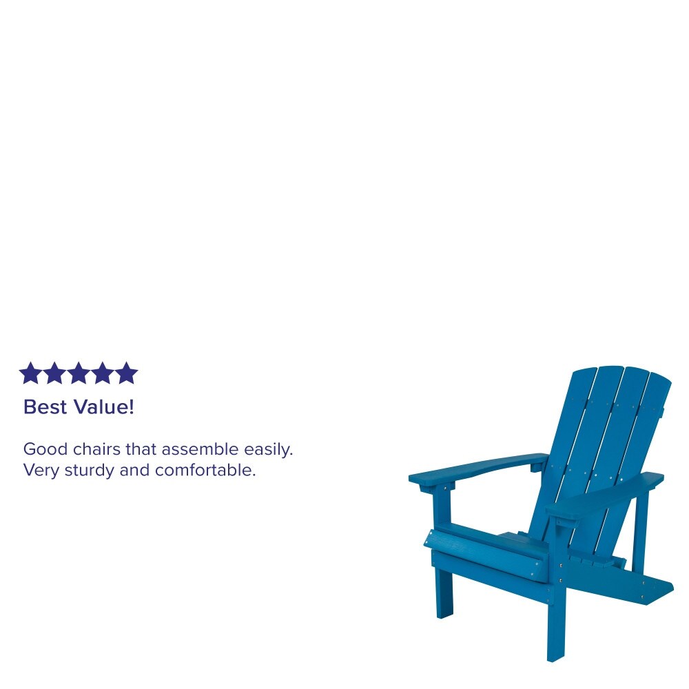 Outdoor All-Weather Poly Resin Wood Adirondack Chair