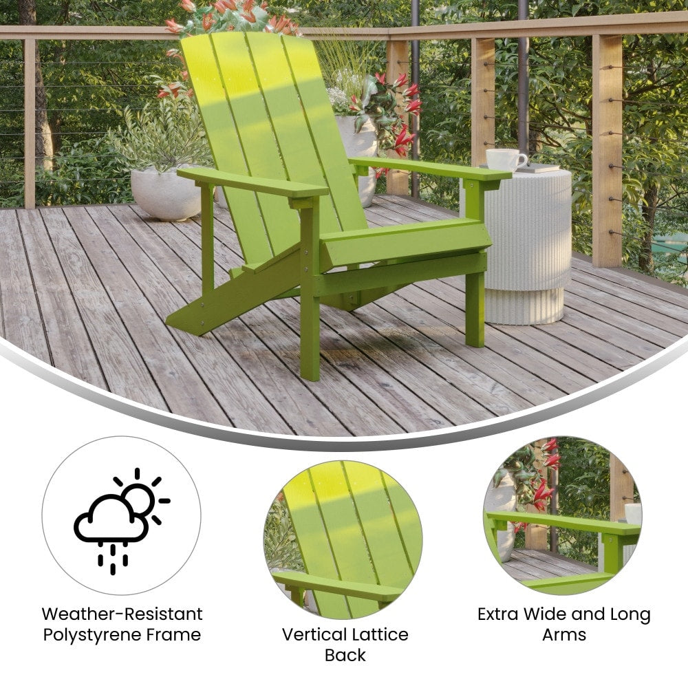 Outdoor All-Weather Poly Resin Wood Adirondack Chair