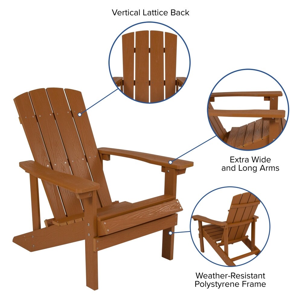 Outdoor All-Weather Poly Resin Wood Adirondack Chair
