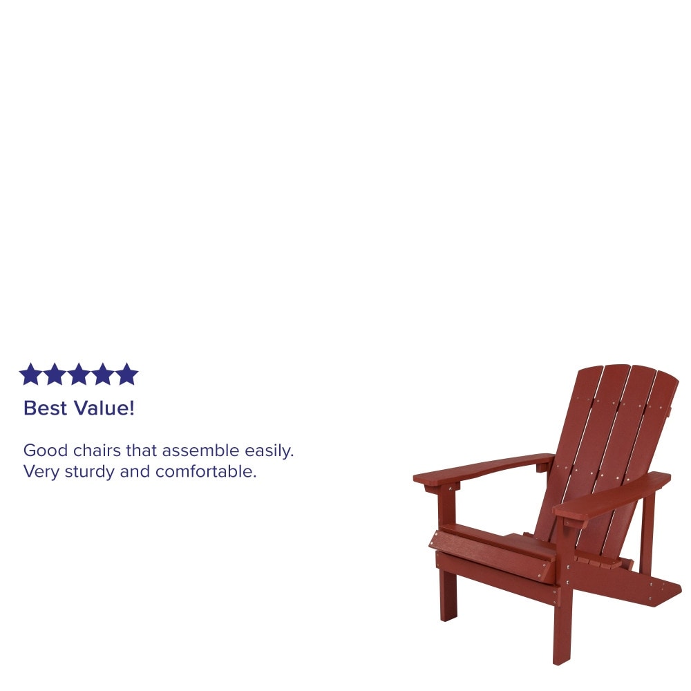Outdoor All-Weather Poly Resin Wood Adirondack Chair