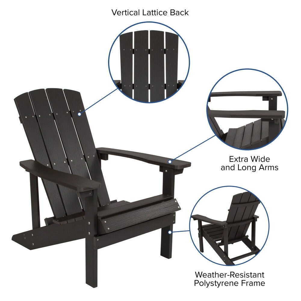 Outdoor All-Weather Poly Resin Wood Adirondack Chair